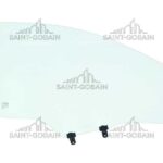 RIGHT FRONT DOOR GLASS GREEN W/FITTINGS SEKURIT